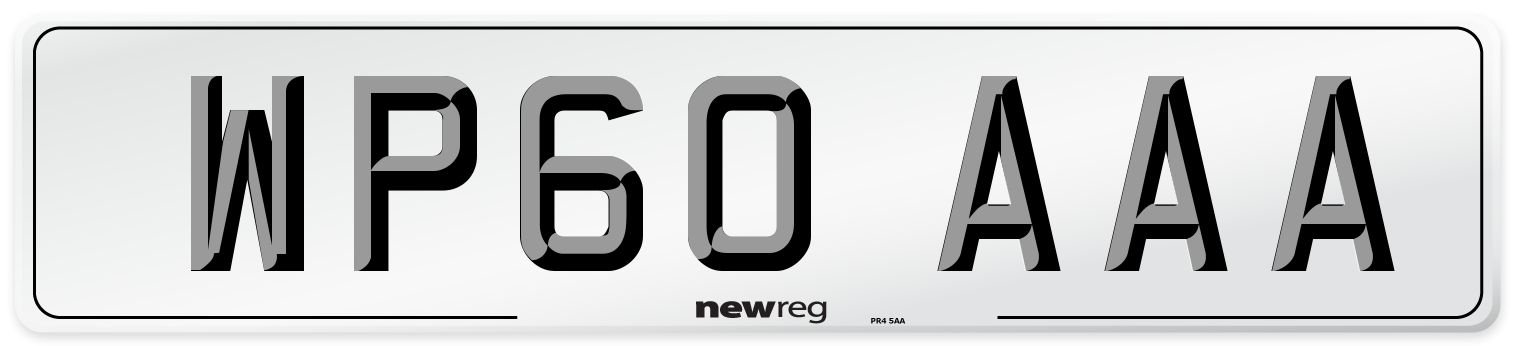 WP60 AAA Number Plate from New Reg